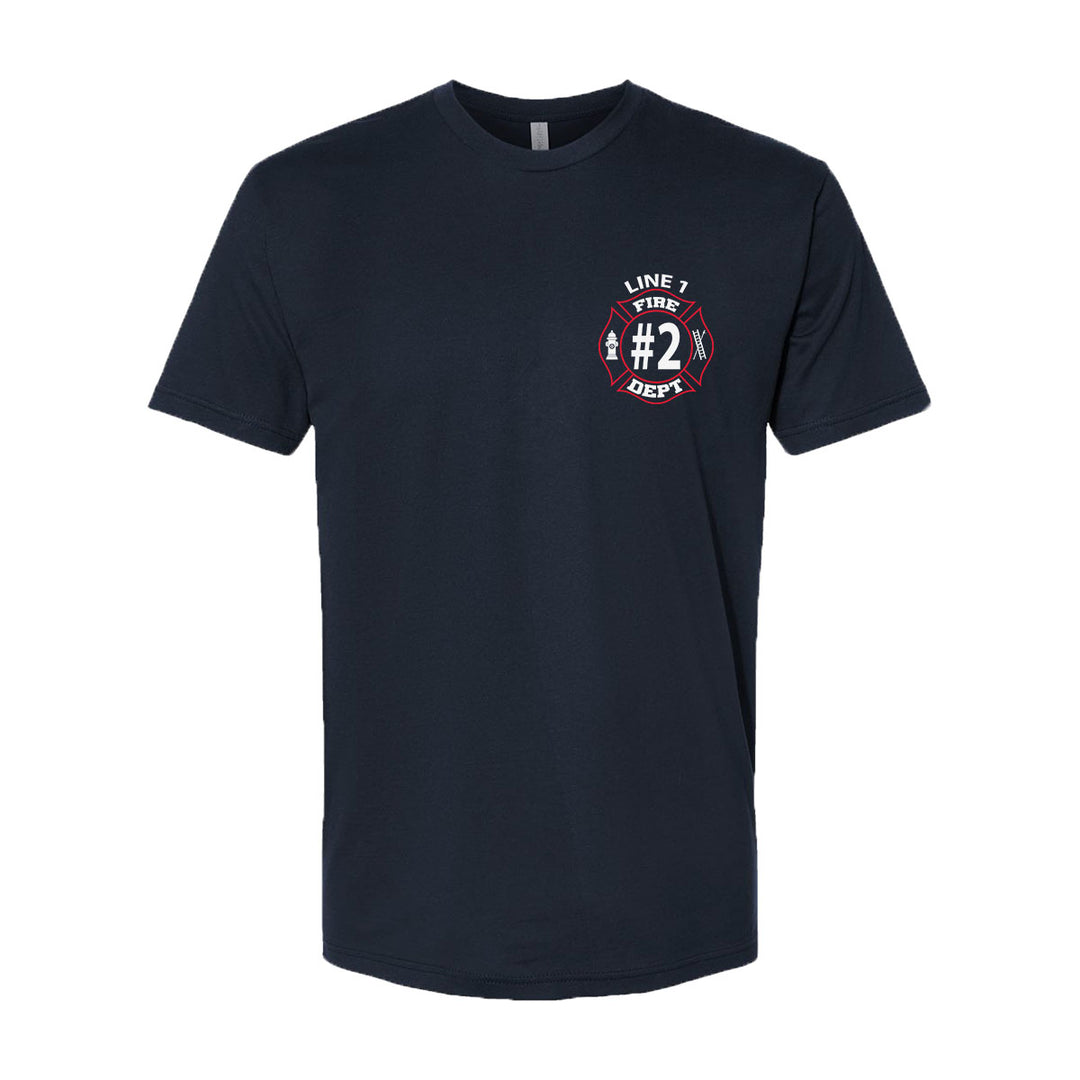 Firefighter premium t-shirt – custom red and white Fire Department print