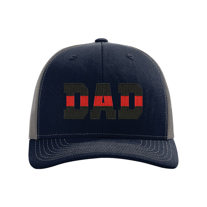 Thin Red Line Dad Embroidered Snapback Trucker Hat