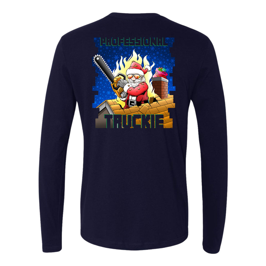 Professional Truckie Santa Firefighter Premium Long Sleeve Shirt
