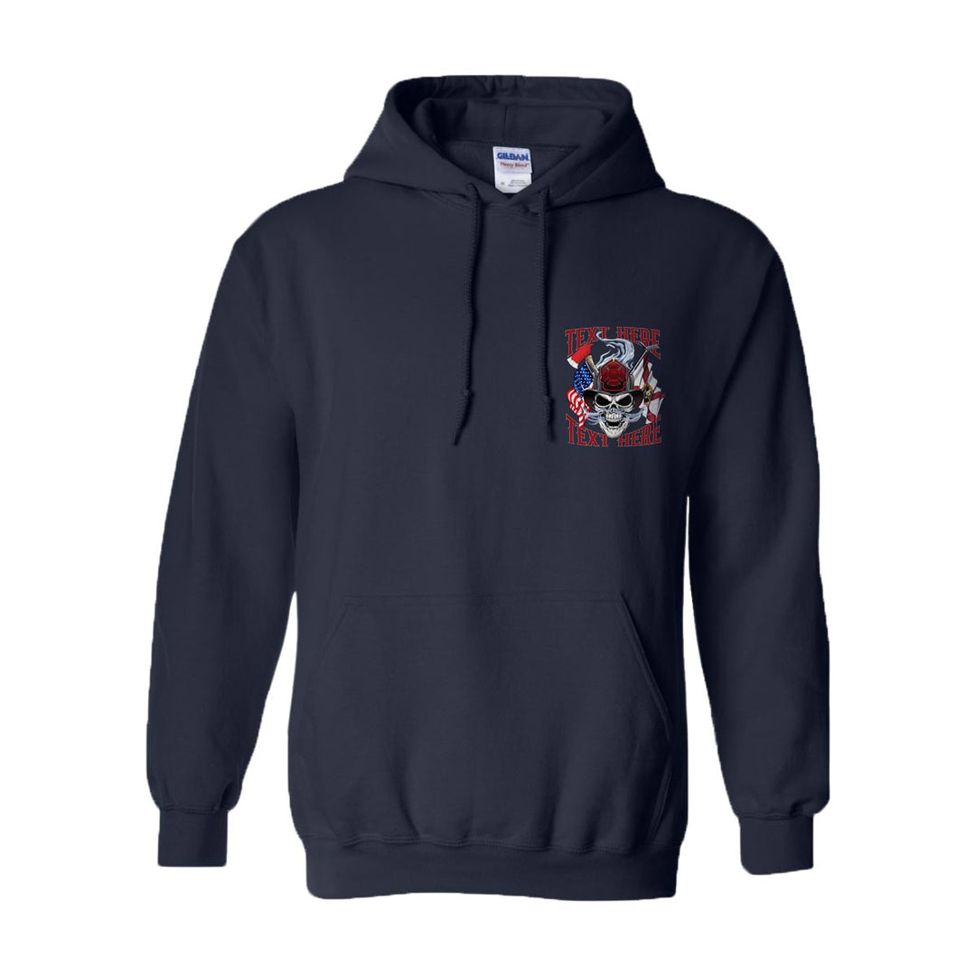 Smoke Reaper graphic hoodie showcasing firefighter heritage.