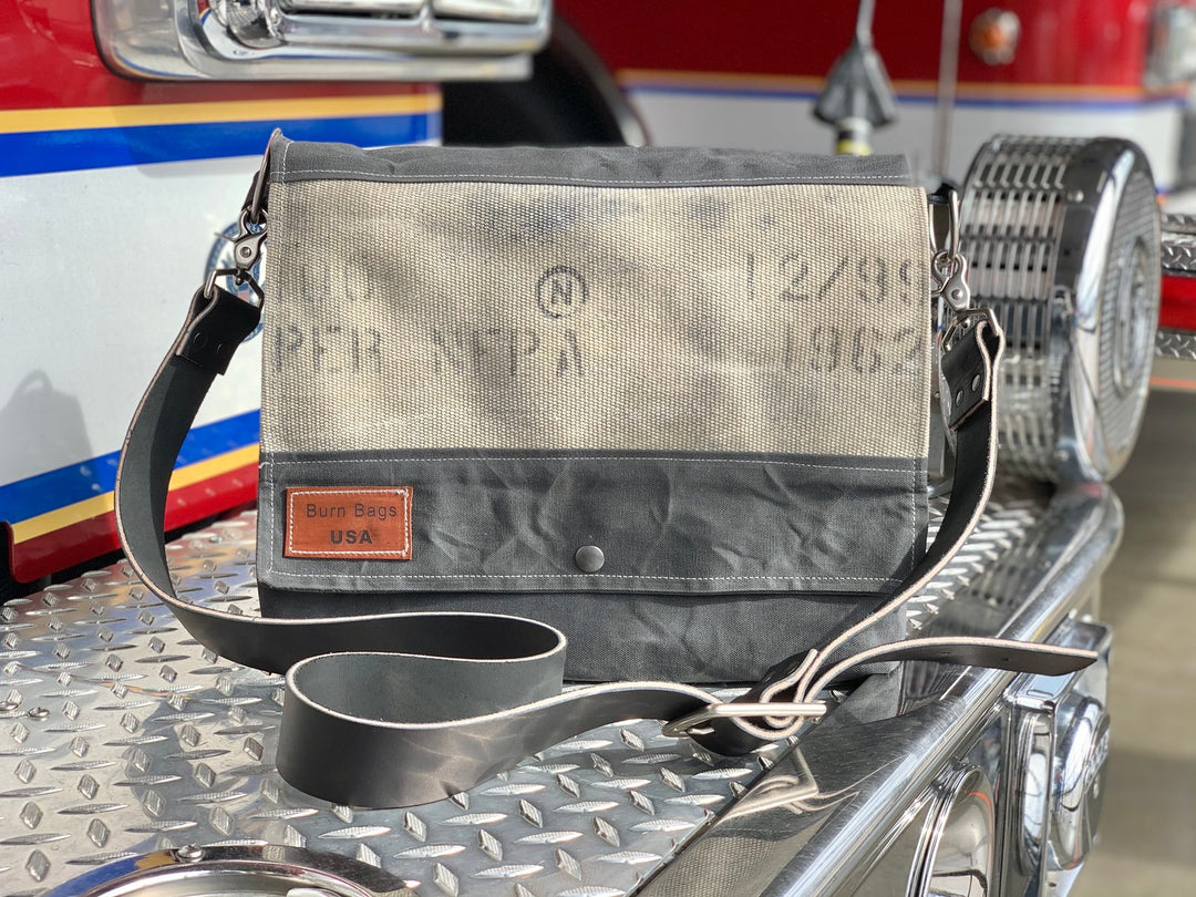 Charcoal Gray Messenger Burn Bag