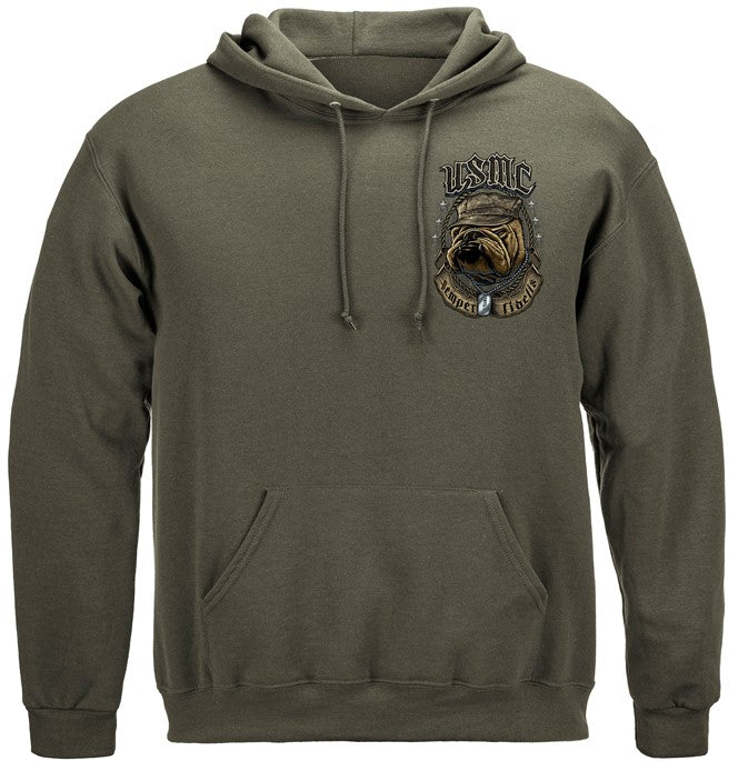 Military Green  USMC Semper Fidelis Sweatshirt