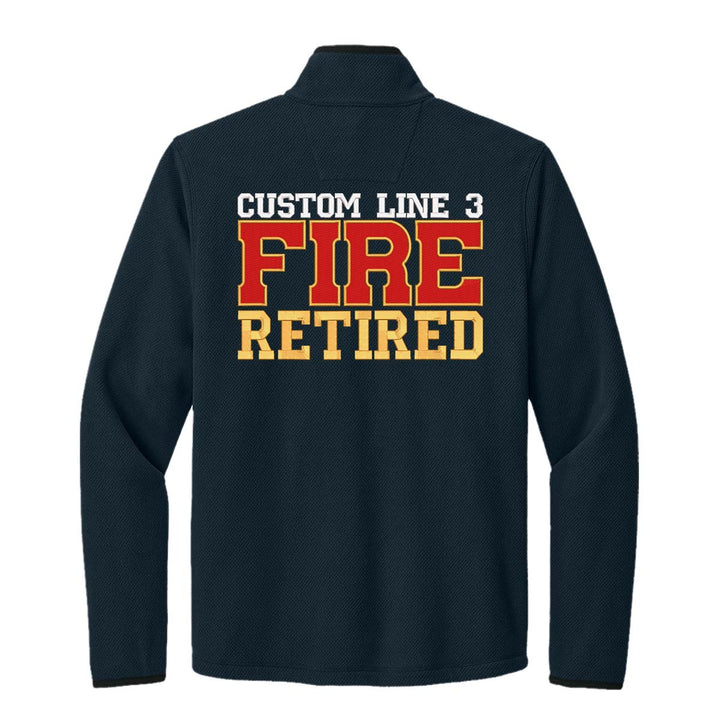 Customized Fire Retired Carhartt® Textured 1/2-Zip Fleece Jacket