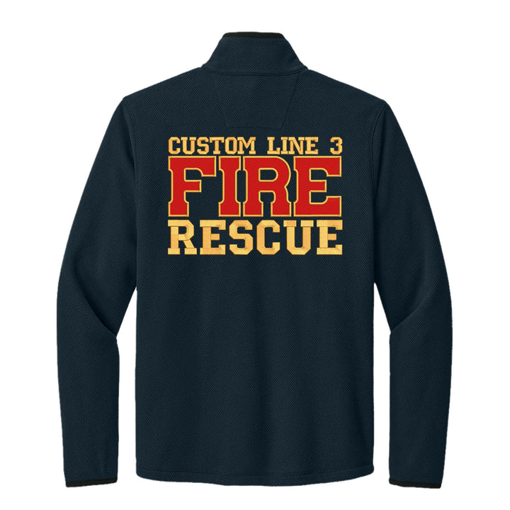 Customized Carhartt® Textured 1/2-Zip Fleece Jacket with Fire Rescue Embroidery
