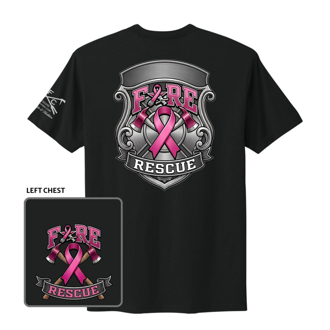 Industrial Breast Cancer Awareness Fire Rescue Custom T-Shirt