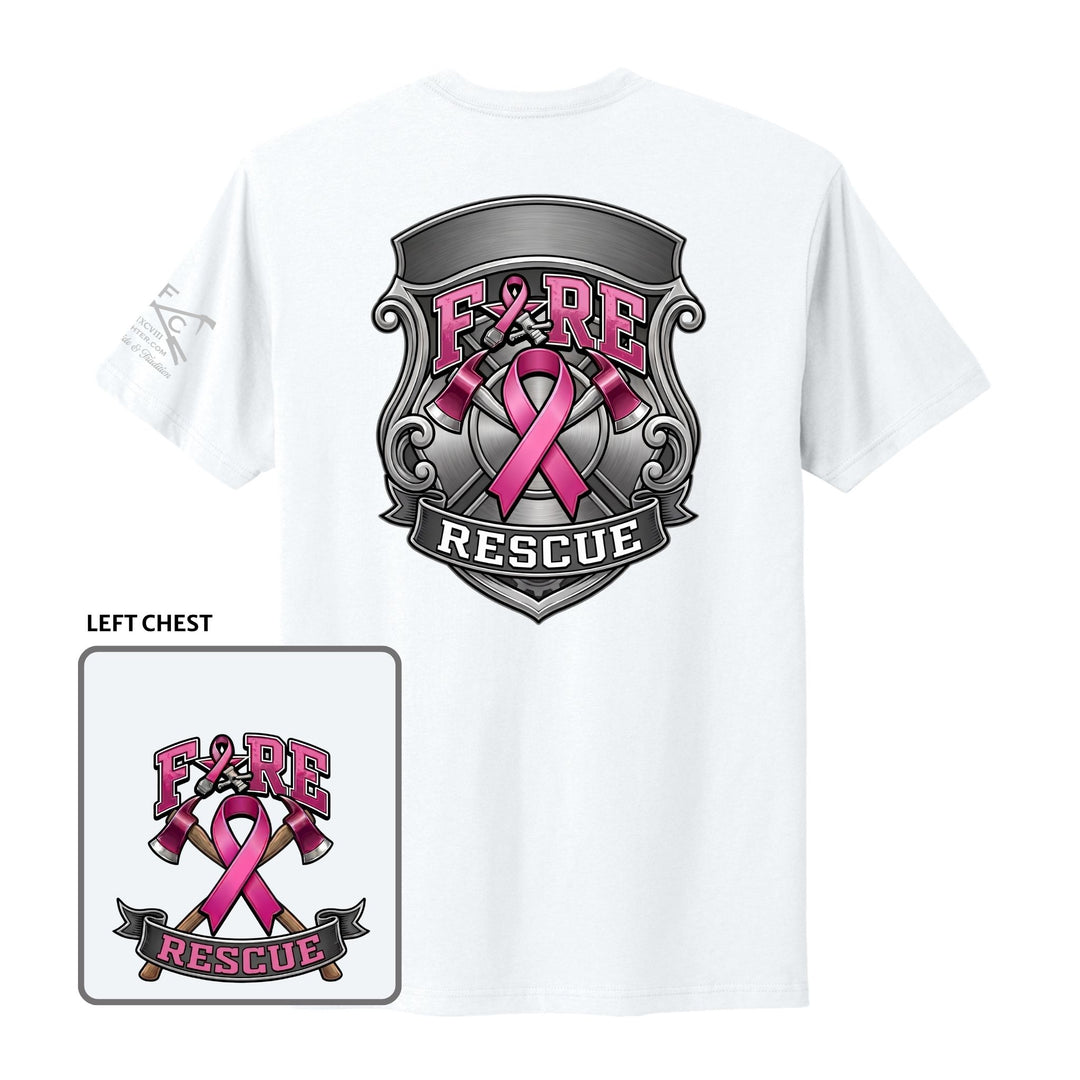 Industrial Breast Cancer Awareness Fire Rescue Custom T-Shirt