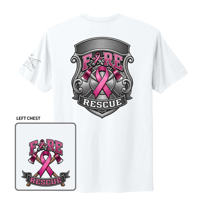 Industrial Breast Cancer Awareness Fire Rescue Custom T-Shirt