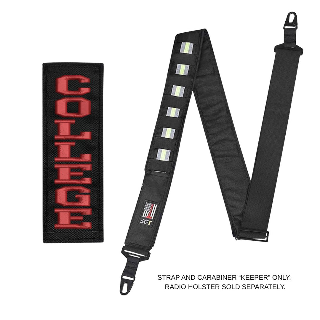 Tactical radio strap set with SGT modular carabiner keeper