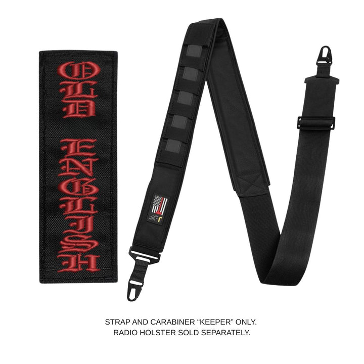 Secure custom radio strap with modular carabiner attachment