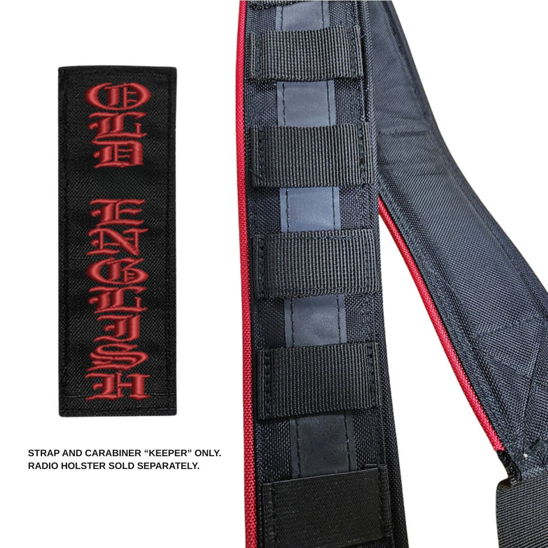 Custom radio strap with carabiner for emergency responders