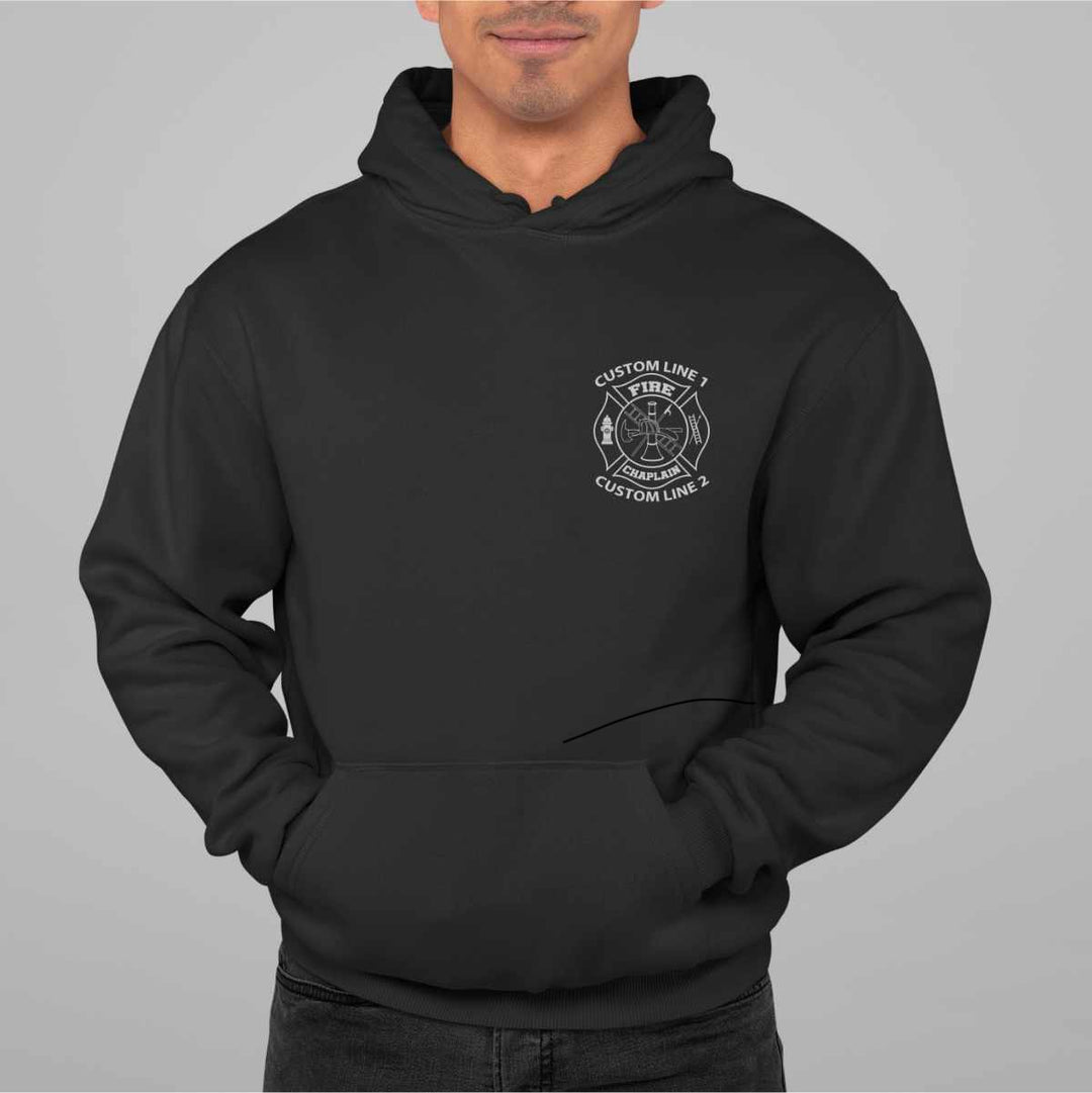 Firefighter Fire Chaplain hoodie with department initials