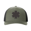 Star of Life Embroidered Blackout Snapback Trucker Hat
