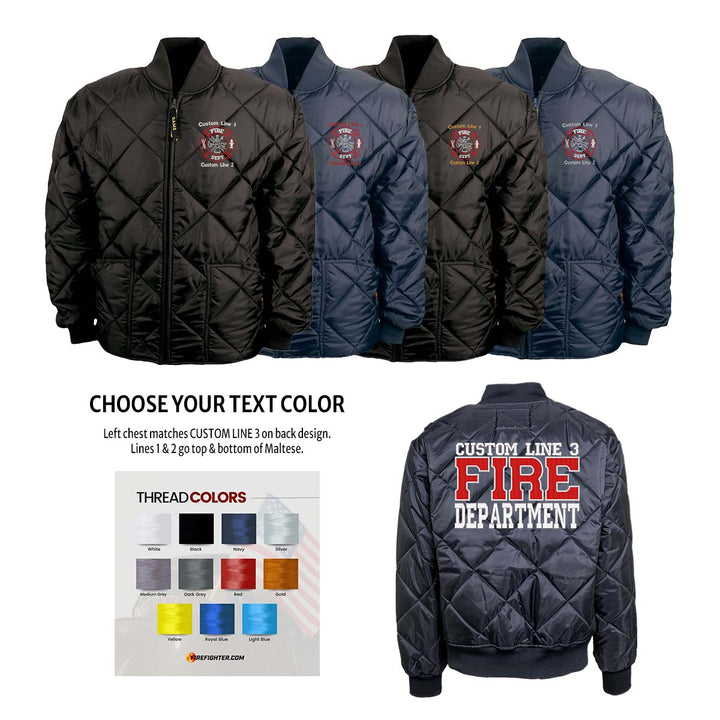 Customized Red and White Fire Department Bravest Jacket