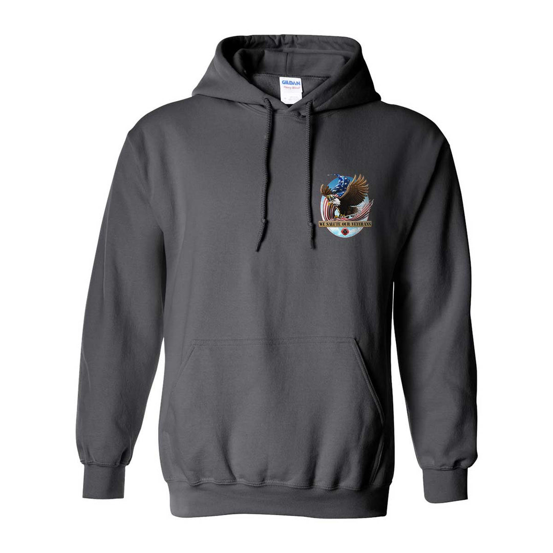 USA flag eagle hoodie for veterans and firefighters