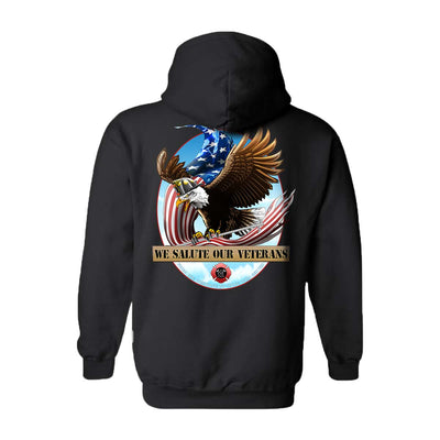 Firefighter eagle hoodie with USA flag and FFC logo