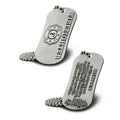 Firefighter Dog Tag Necklace- Joshua 1:9