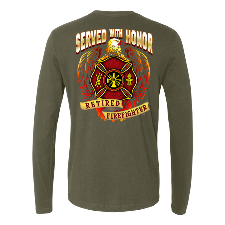 Served With Honor Retired Firefighter Premium Long Sleeve Shirt