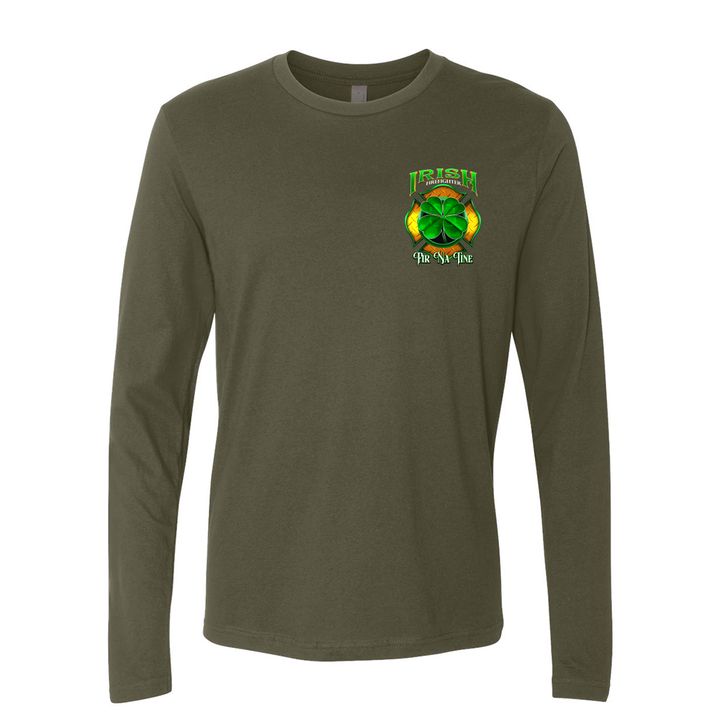 Lucky Leprechaun Firefighter Premium Long Sleeve Shirt