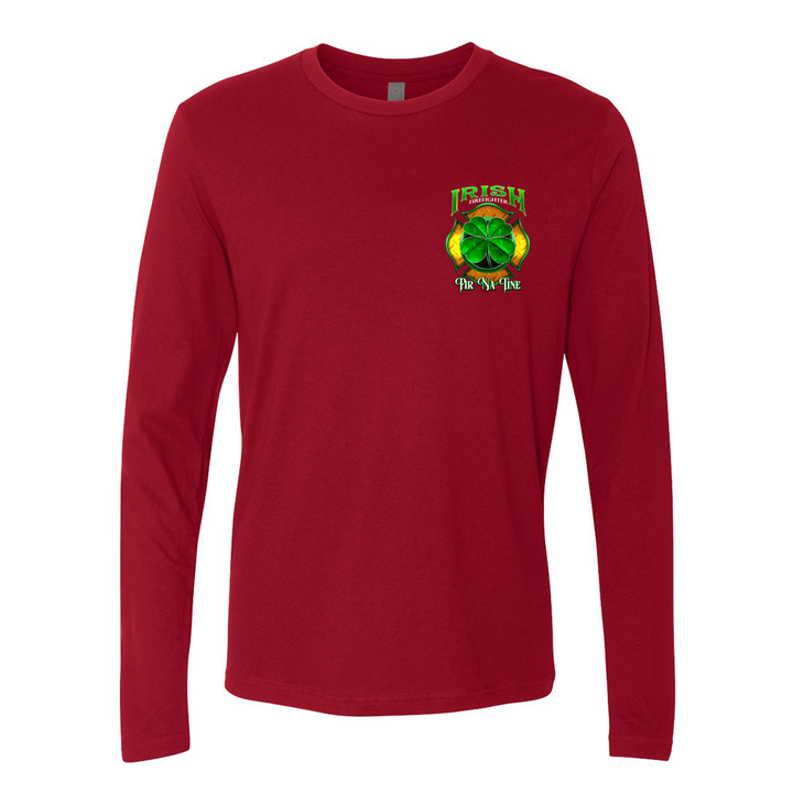 Lucky Leprechaun Firefighter Premium Long Sleeve Shirt