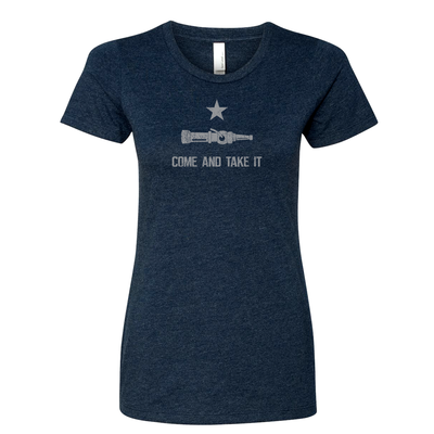 Come and Take It Women's Firefighter Crew Neck Shirt in Navy
