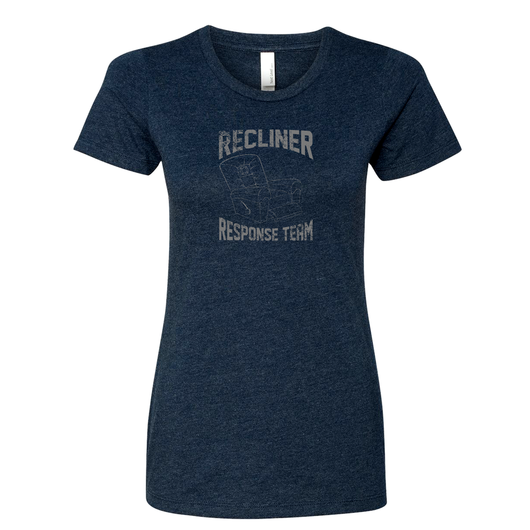 Recliner Response Team Women's Crew Neck Shirt in navy