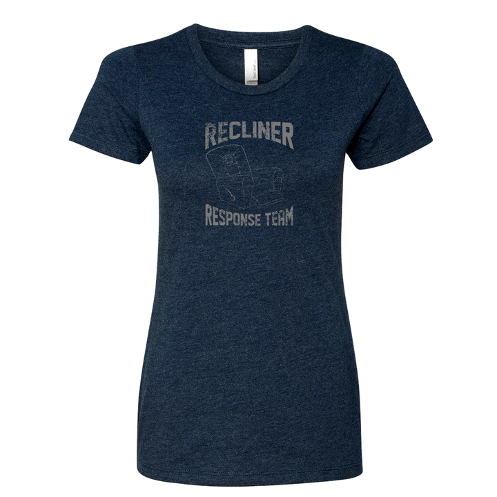Recliner Response Team Women's Crew Neck Shirt in navy