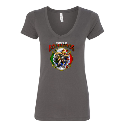 Cuerpo De Bomberos Maltese Women's V-Neck Shirt