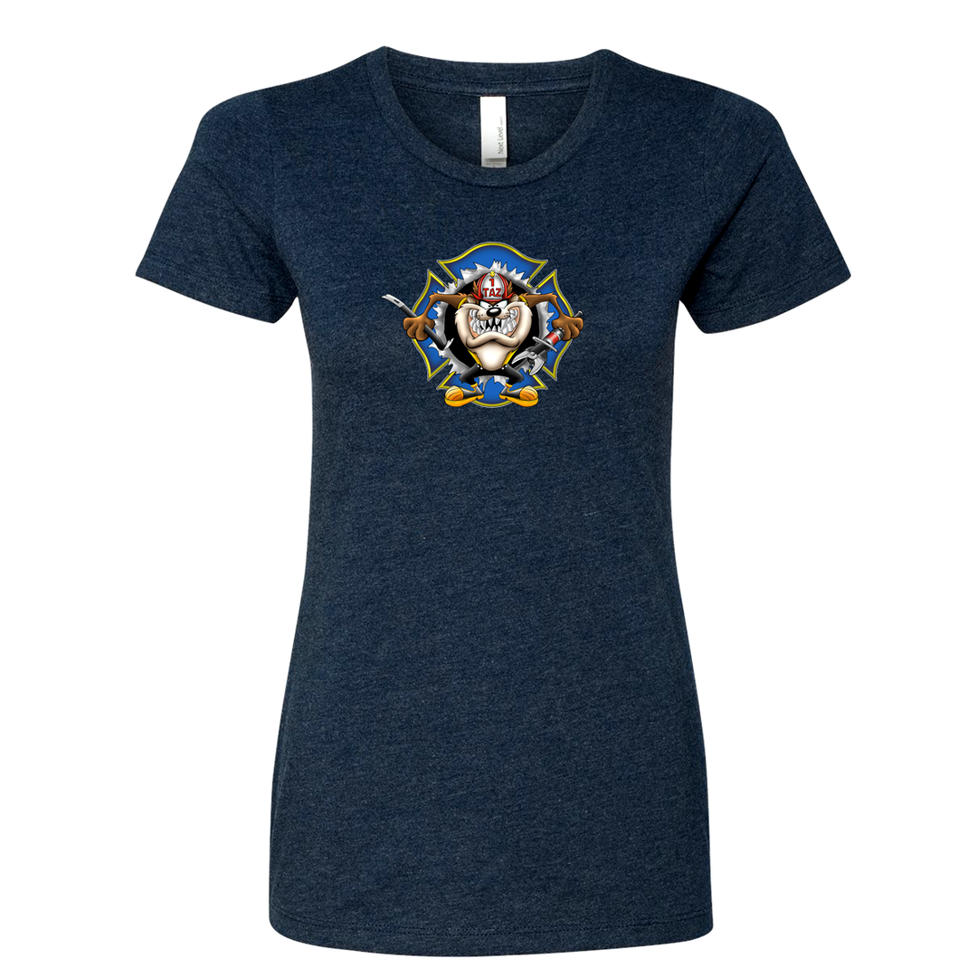 Crazy Taz Firefighter Women's Crew Neck Top