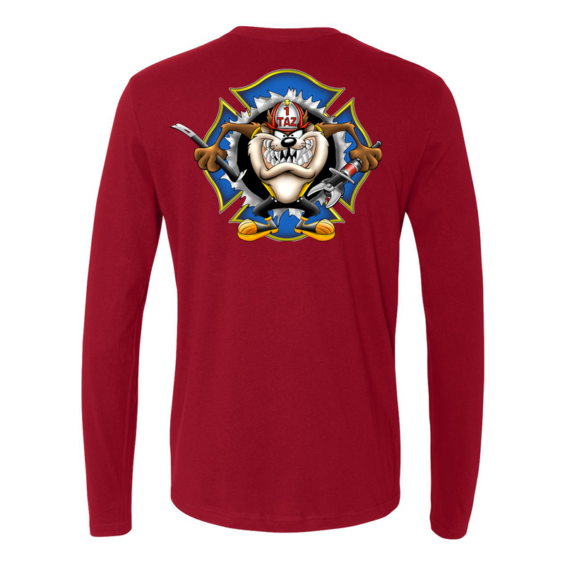 Crazy Taz Firefighter Premium Long Sleeve Shirt
