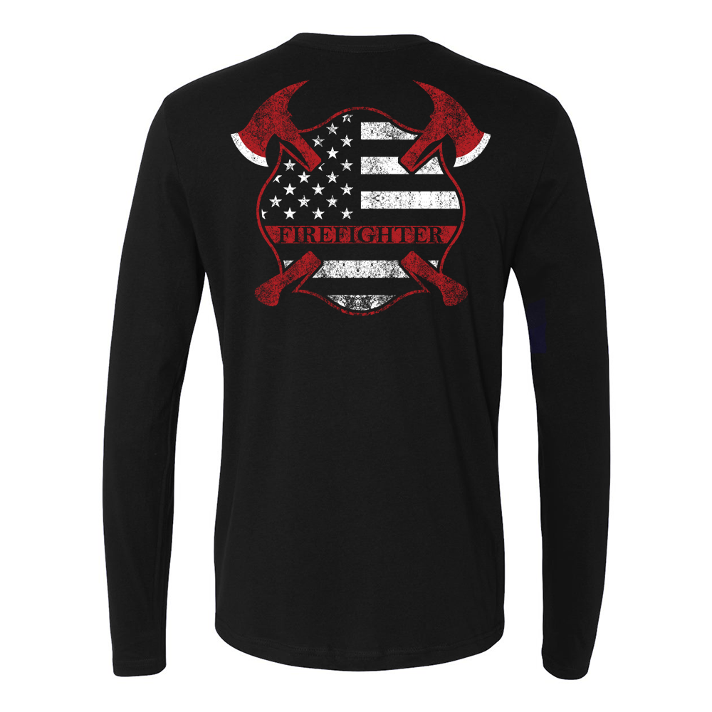 Thin Red Line Crossed Axes Maltese Premium Long Sleeve Shirt
