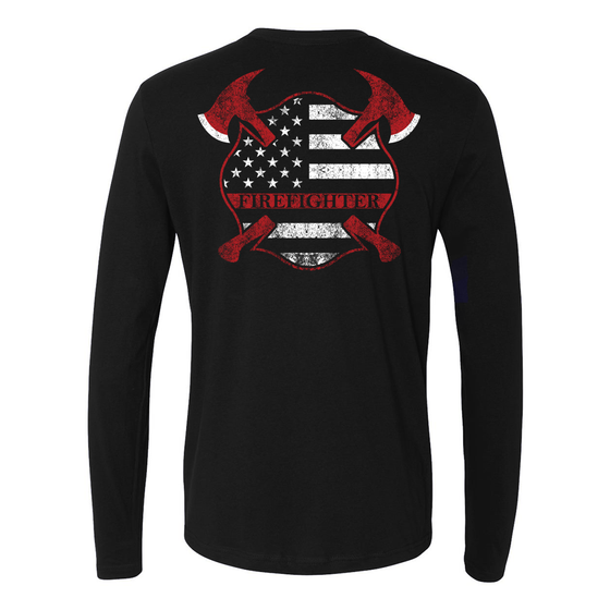 Thin Red Line Crossed Axes Maltese Long Sleeve Shirt