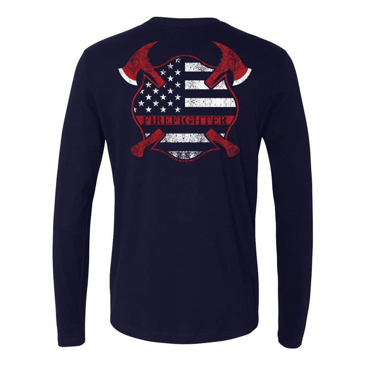 Thin Red Line Crossed Axes Maltese Premium Long Sleeve Shirt