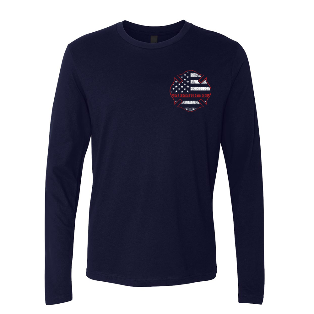 Thin Red Line Crossed Axes Maltese Premium Long Sleeve Shirt