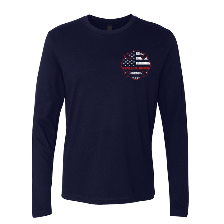 Thin Red Line Crossed Axes Maltese Premium Long Sleeve Shirt