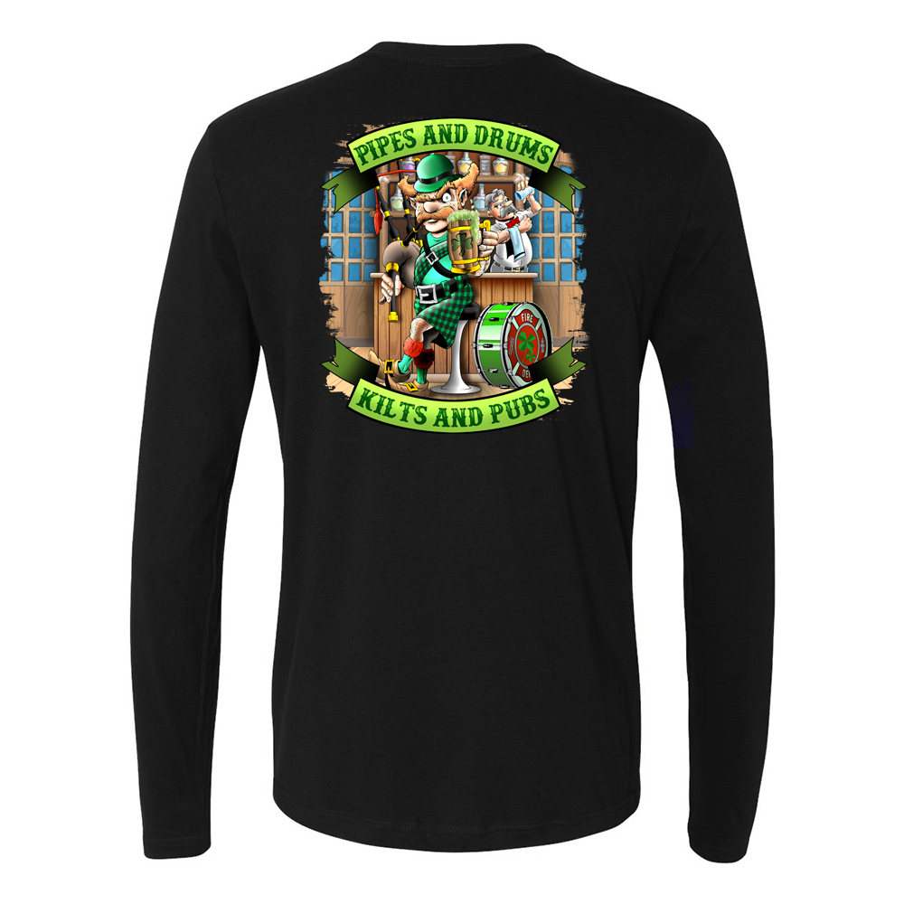 Pipes and Drums Firefighter Long Sleeve Shirt