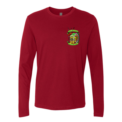 Pipes and Drums Firefighter Long Sleeve Shirt in red