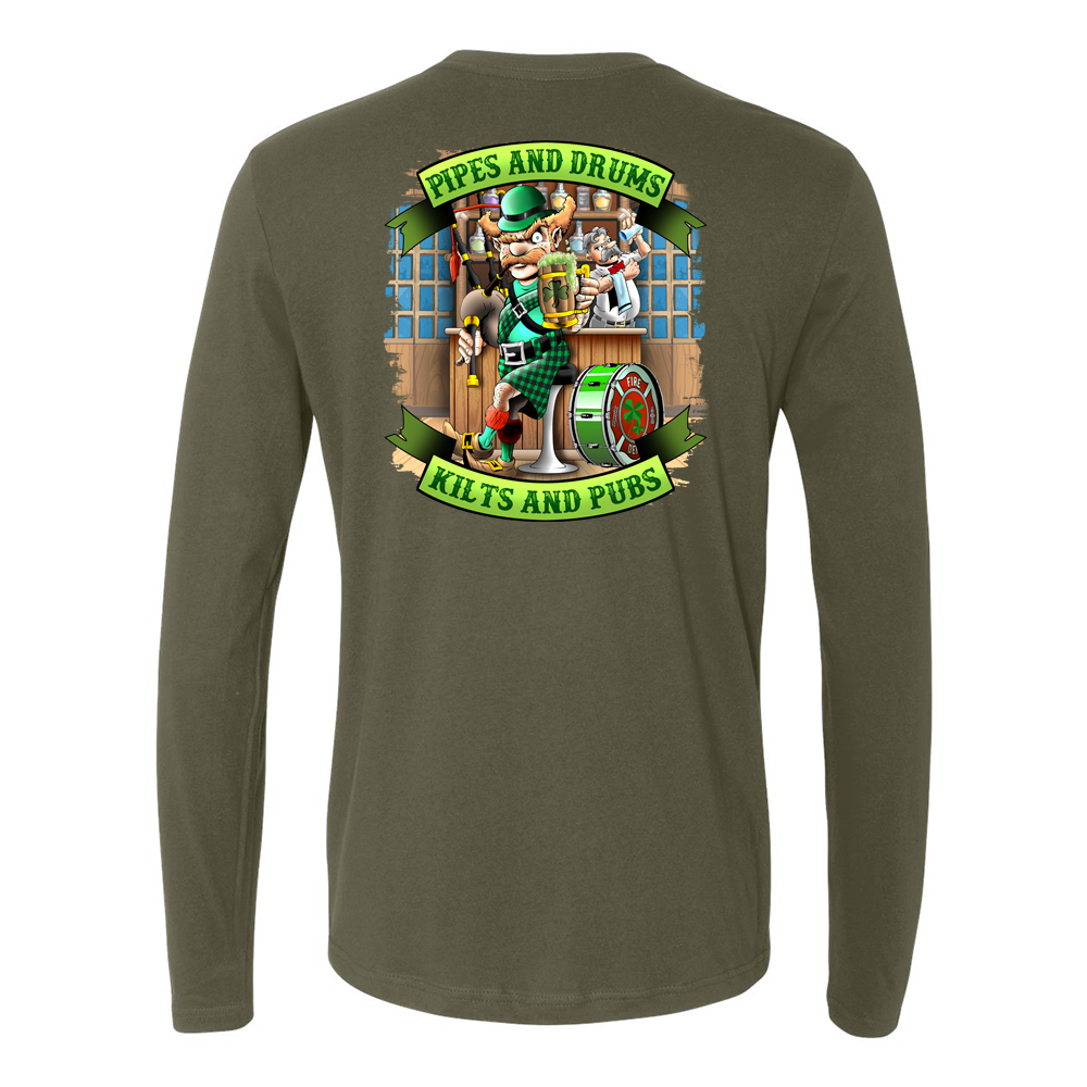 Pipes and Drums Firefighter Long Sleeve Shirt