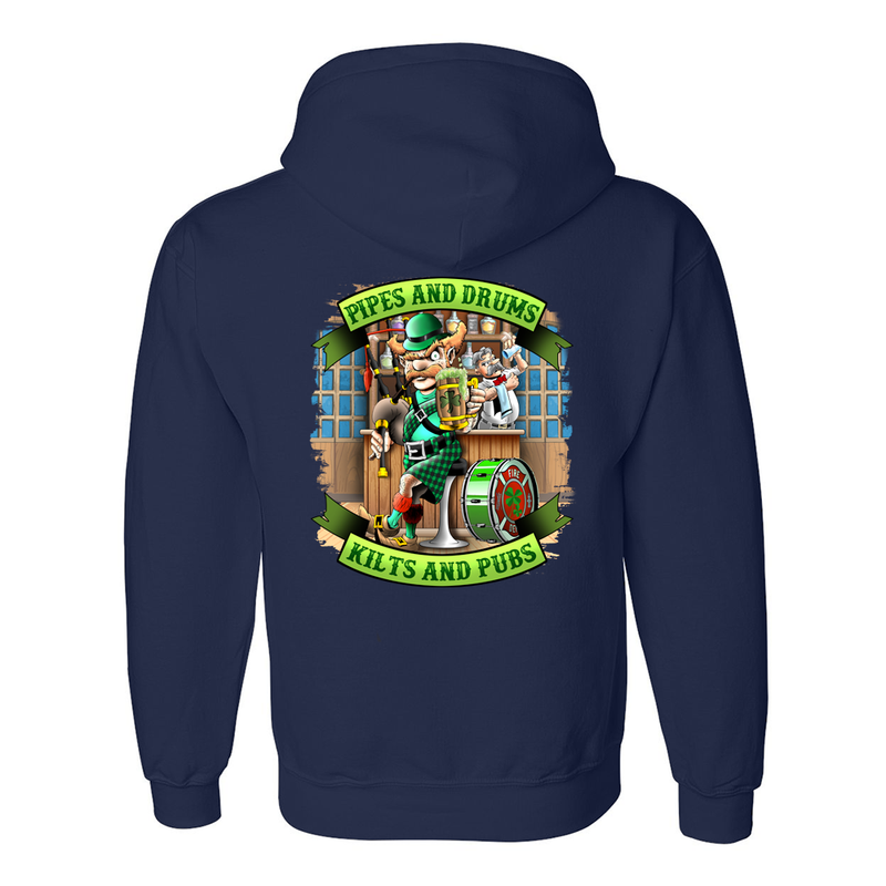 Pipes and Drums Firefighter Hooded Sweatshirt