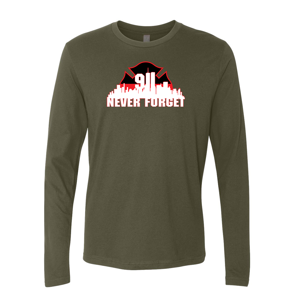 Thin Red Line 9/11 Skyline Premium Long Sleeve Shirt