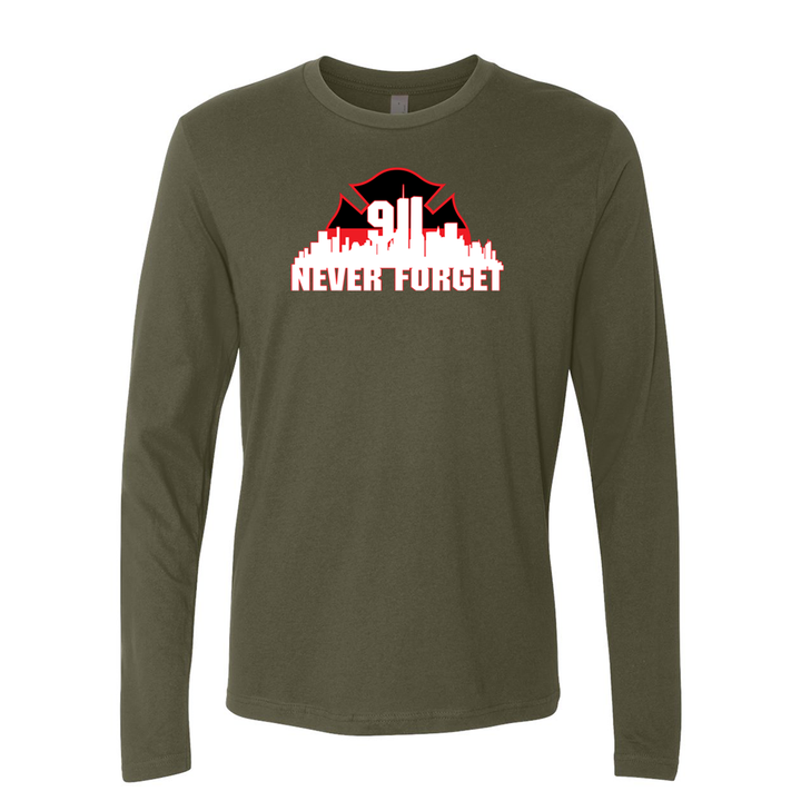 Thin Red Line 9/11 Skyline Premium Long Sleeve Shirt