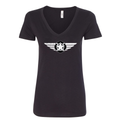It's Black and White Maltese Women's V-Neck Shirt