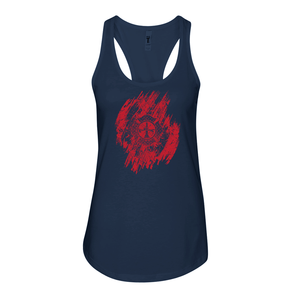 FFC 343 It Get's Messy Maltese Women's Racerback Tank in navy