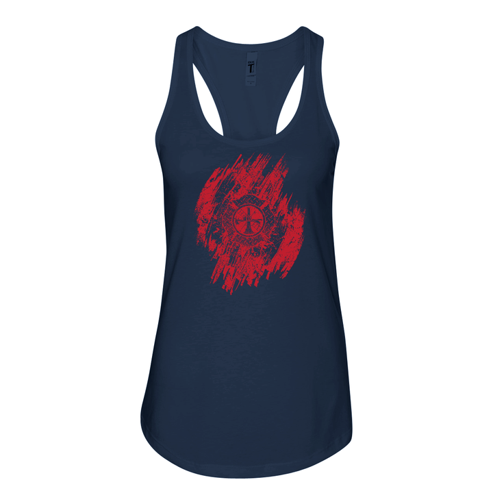 FFC 343 It Get's Messy Maltese Women's Racerback Tank in navy