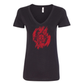 FFC 343 It Get's Messy Maltese Women's V-Neck Shirt