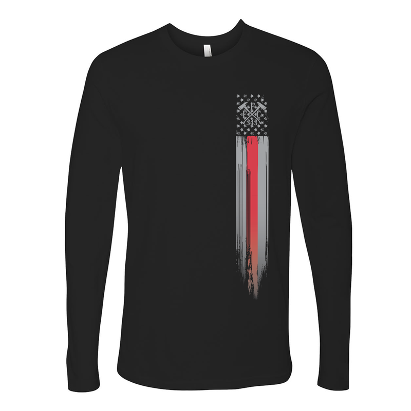 FFC 343 Thin Red Line Stars & Stripes Premium Long Sleeve Shirt