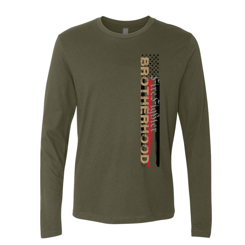 FFC 343 Red Line Firefighter Brotherhood Premium Long Sleeve Shirt