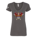 Firefighter Sombrero Sugar Skull Women's V-Neck Shirt