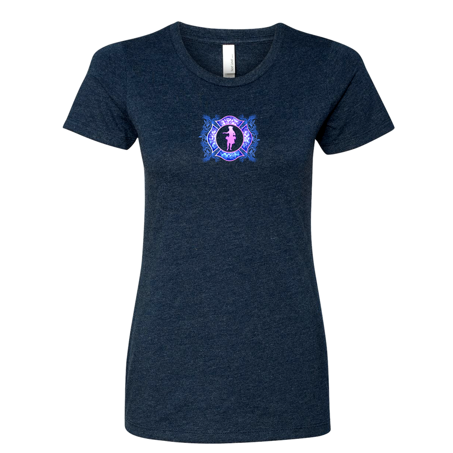 Navy Firefighter FFC 343 Hawaiian Firefighter Women's Crew Neck Shirt