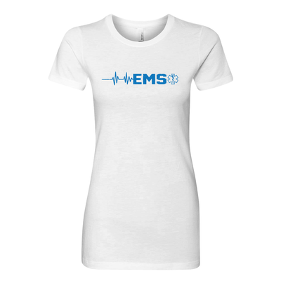 FFC 343 EMS Heartbeat Women's Crew Neck Shirt in White