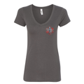 Thin White Line American Flag Women's V-Neck Shirt
